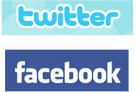 Facebook Twitter logos